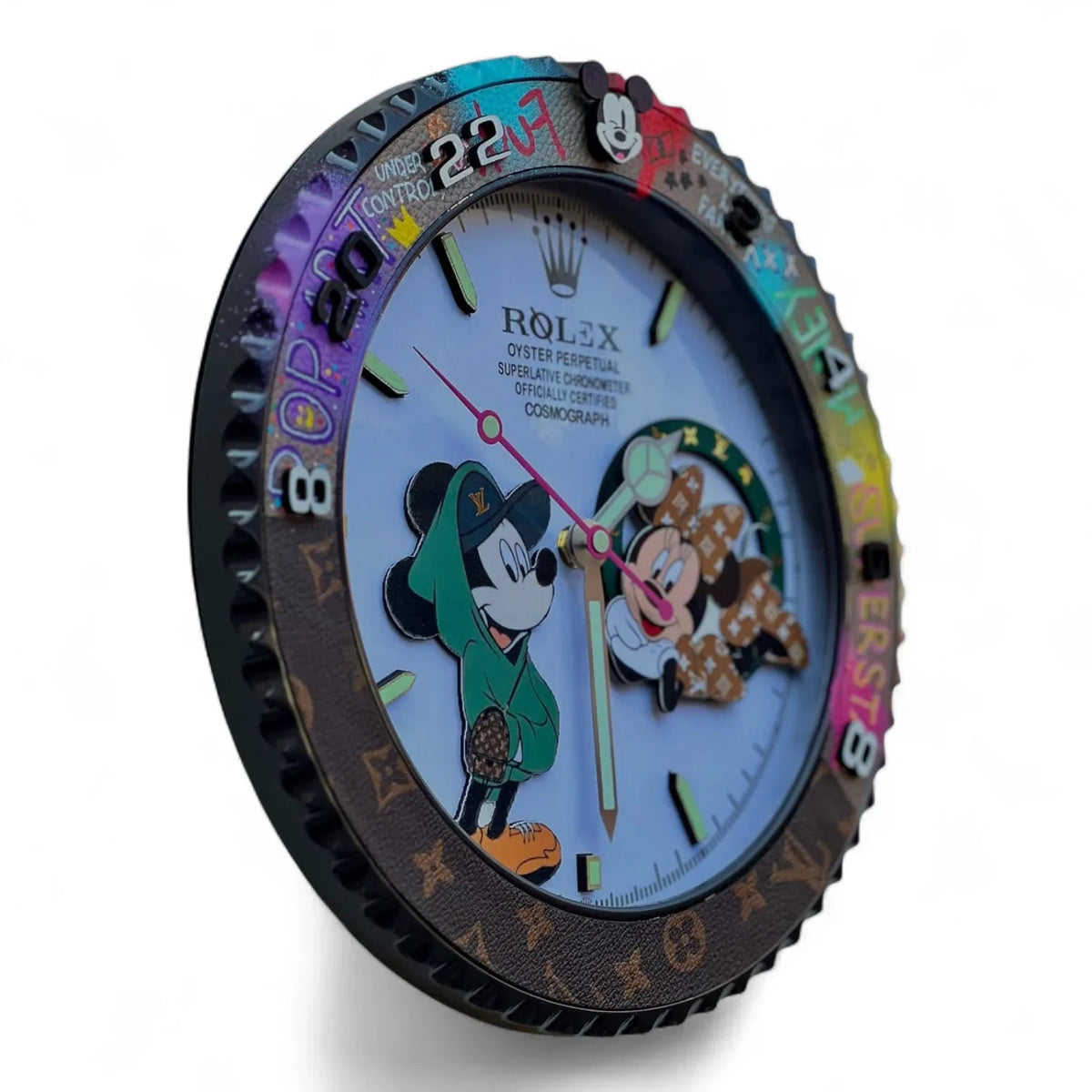 Orologio da Parete Custom Pop Art – Daytona Minnie LV Edition