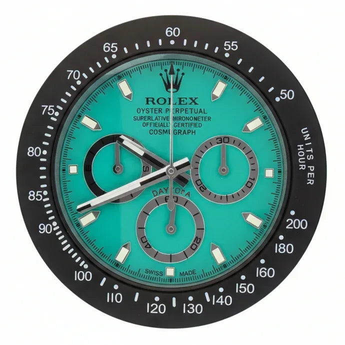 Orologio da Parete Daytona Tiffany 35cm Acciaio Inox Luxury - Moon24