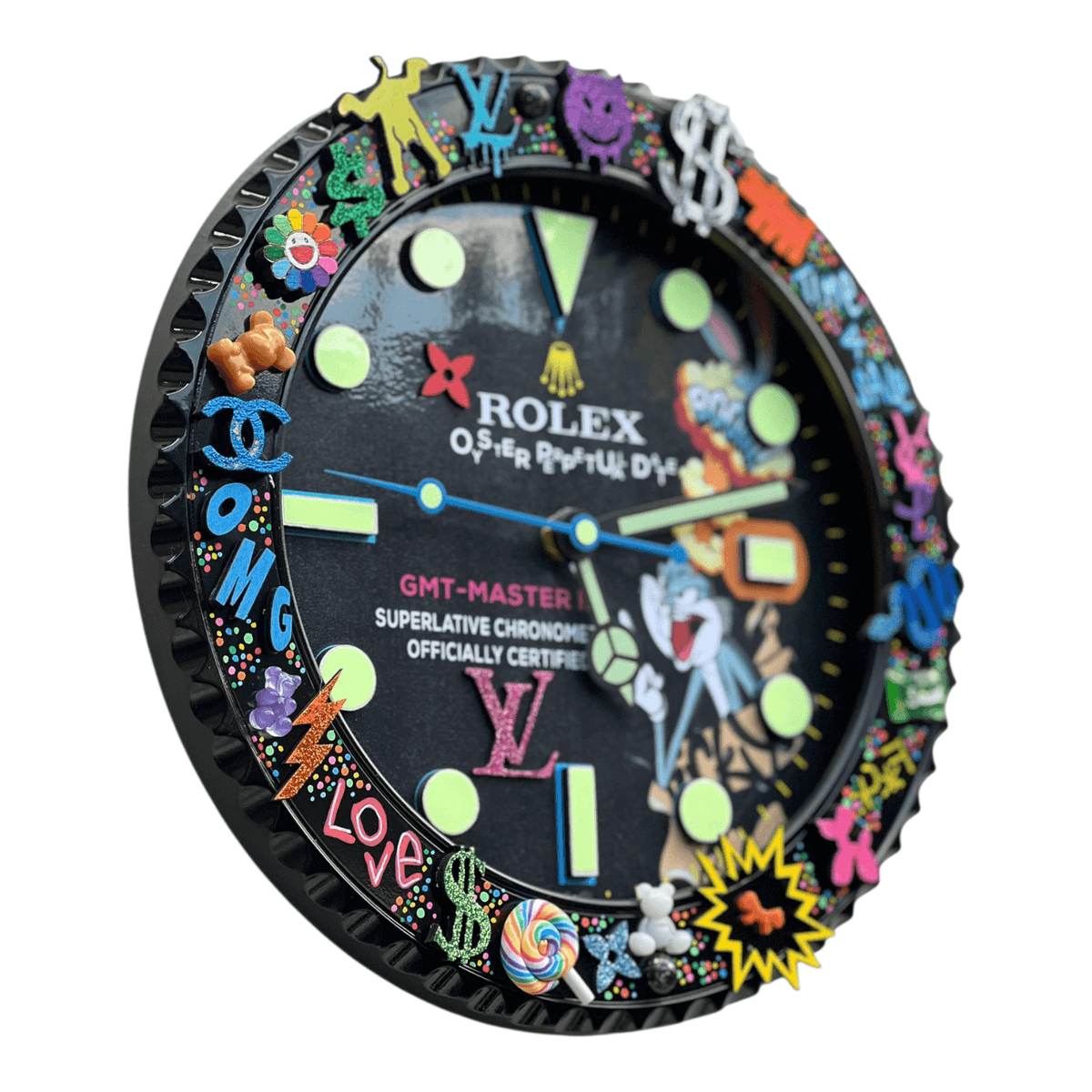 Orologio da Parete Custom Pop Art – Black Rabbit Edition