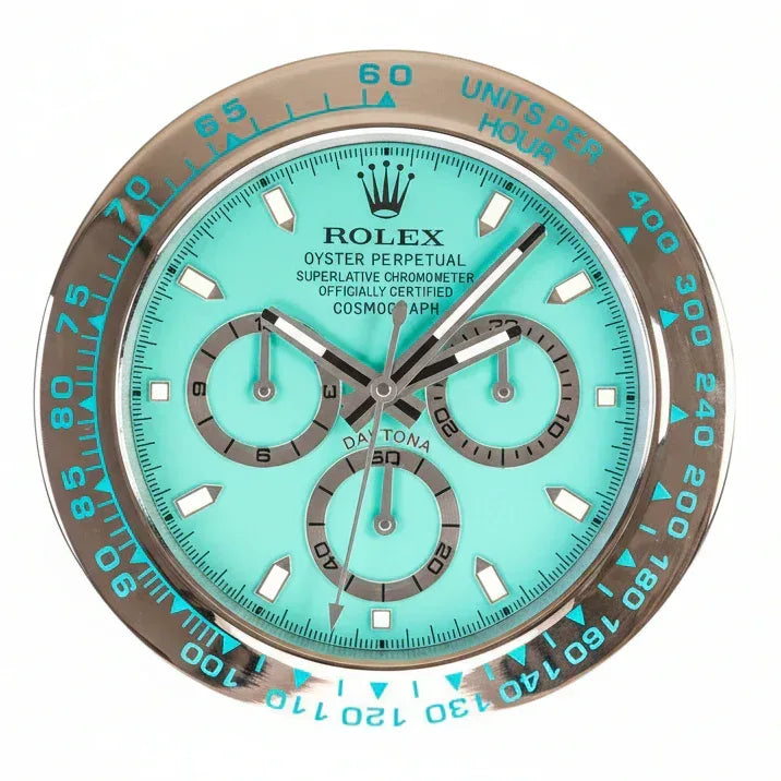 Orologio da Parete Daytona Tiffany 35cm Acciaio Inox Luxury - Moon24