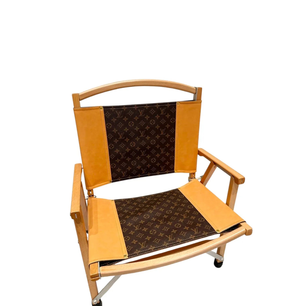 Poltrona Pieghevole Custom Luxury Ispirata a Louis Vuitton – Tabacco Mix