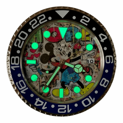 Orologio da Parete Custom Pop Art – Mickey Graffiti Gmt Edition