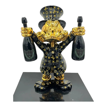 Paperone Dom LV Black Pop Art - Scultura Naor26 - Moon24