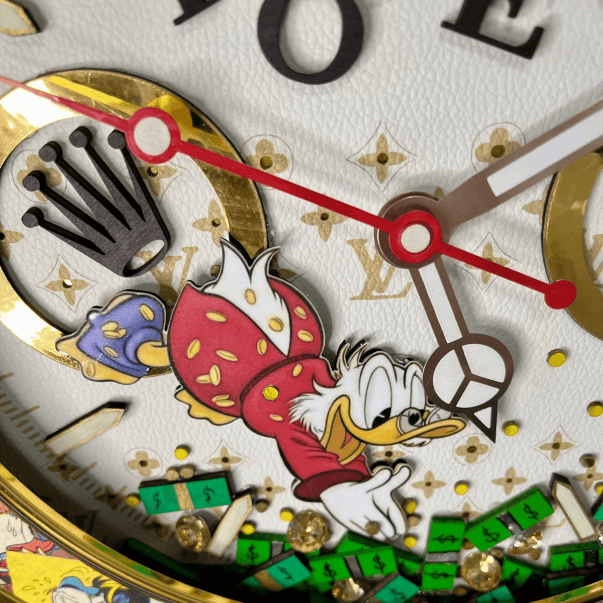 Orologio da Parete Custom Pop Art – McDuck Dollars Edition