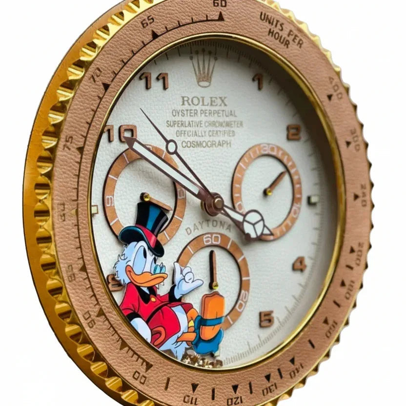 Orologio “Golden Time – Daytona Duck Edition” Custom da Parete - Moon24