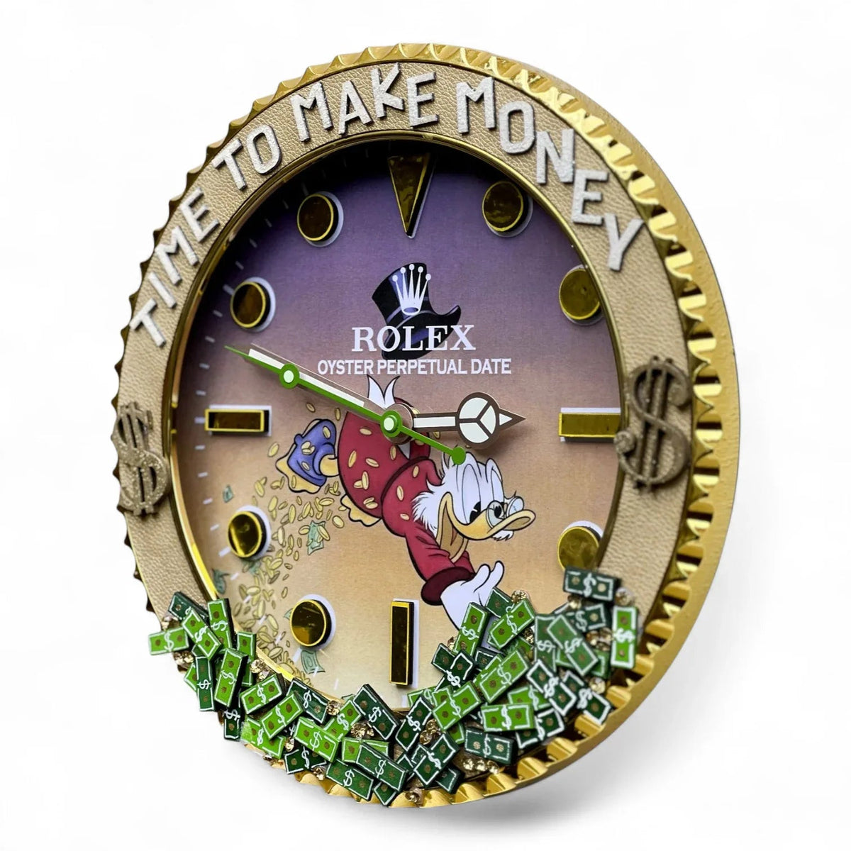 Orologio da Parete Custom Pop Art – GMT Time to Make Money Edition | Moon24