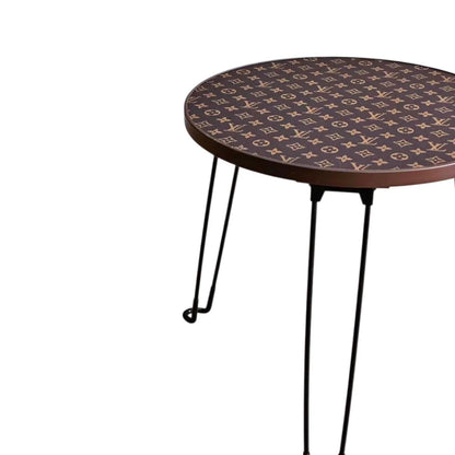 Tavolo Rotondo Pieghevole Custom Luxury Ispirato a Louis Vuitton