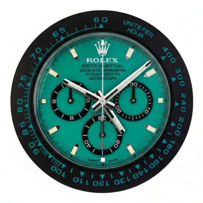 Orologio da Parete Daytona Tiffany 35cm Acciaio Inox Luxury - Moon24
