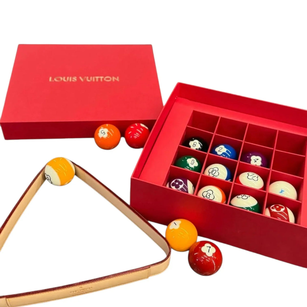 Set da Biliardo Custom Luxury ispirato a Louis Vuitton Floreal – Edizione Limitata