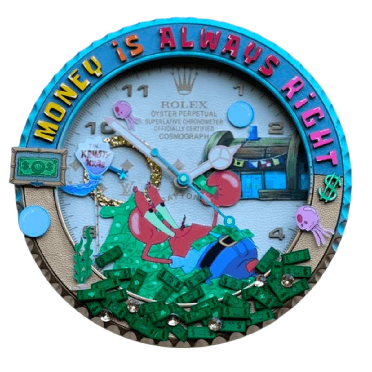 Orologio da Parete Custom Pop Art – Mr Krab Edition