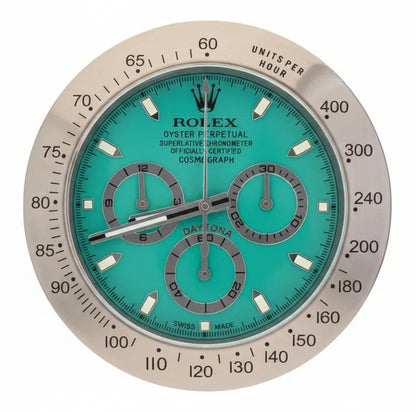 Orologio da Parete Daytona Tiffany 35cm Acciaio Inox Luxury - Moon24
