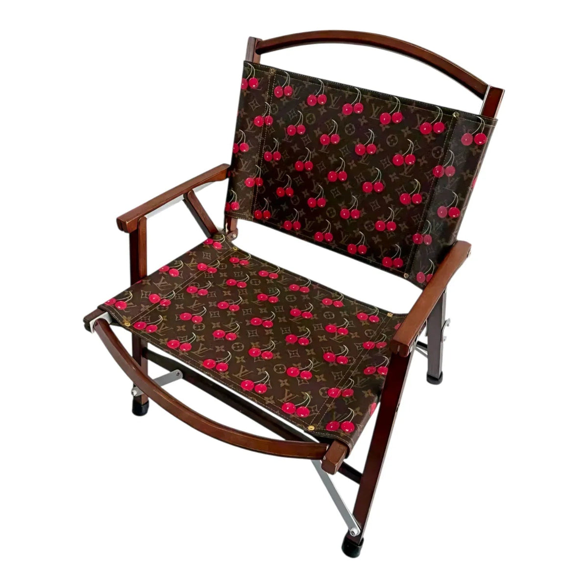 Poltrona Pieghevole Custom Luxury Ispirata a Louis Vuitton – Chocolate & Tabacco