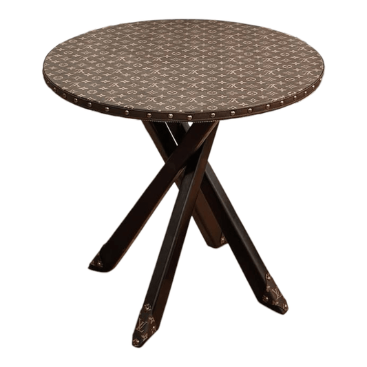 Tavolo Rotondo Chocolate Custom Luxury Ispirato a Louis Vuitton