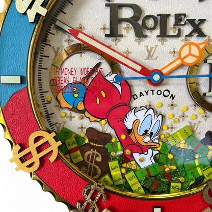 Orologio da Parete Custom Pop Art – Daytona McDuck Money Edition | Moon24