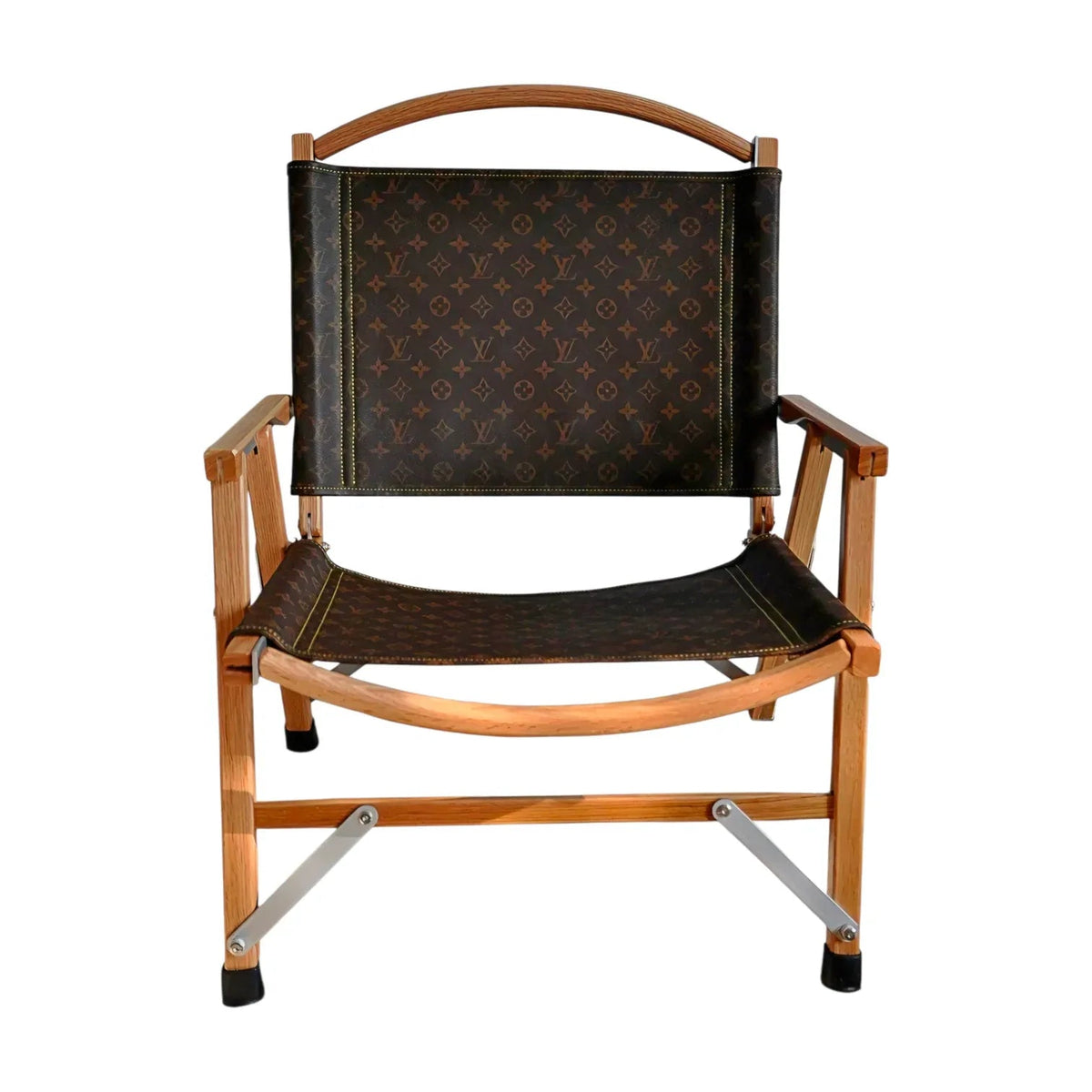 Poltrona Pieghevole Custom Luxury Ispirata a Louis Vuitton – Tabacco