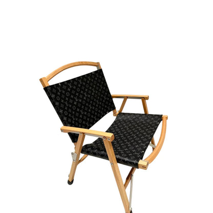 Poltrona Pieghevole Custom Luxury Ispirata a Louis Vuitton – Black