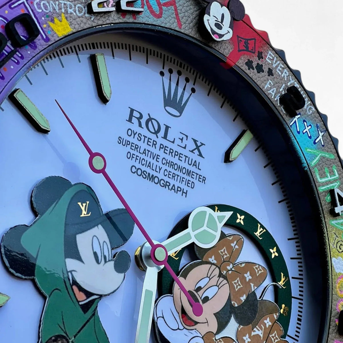 Orologio da Parete Custom Pop Art – Daytona Minnie LV Edition