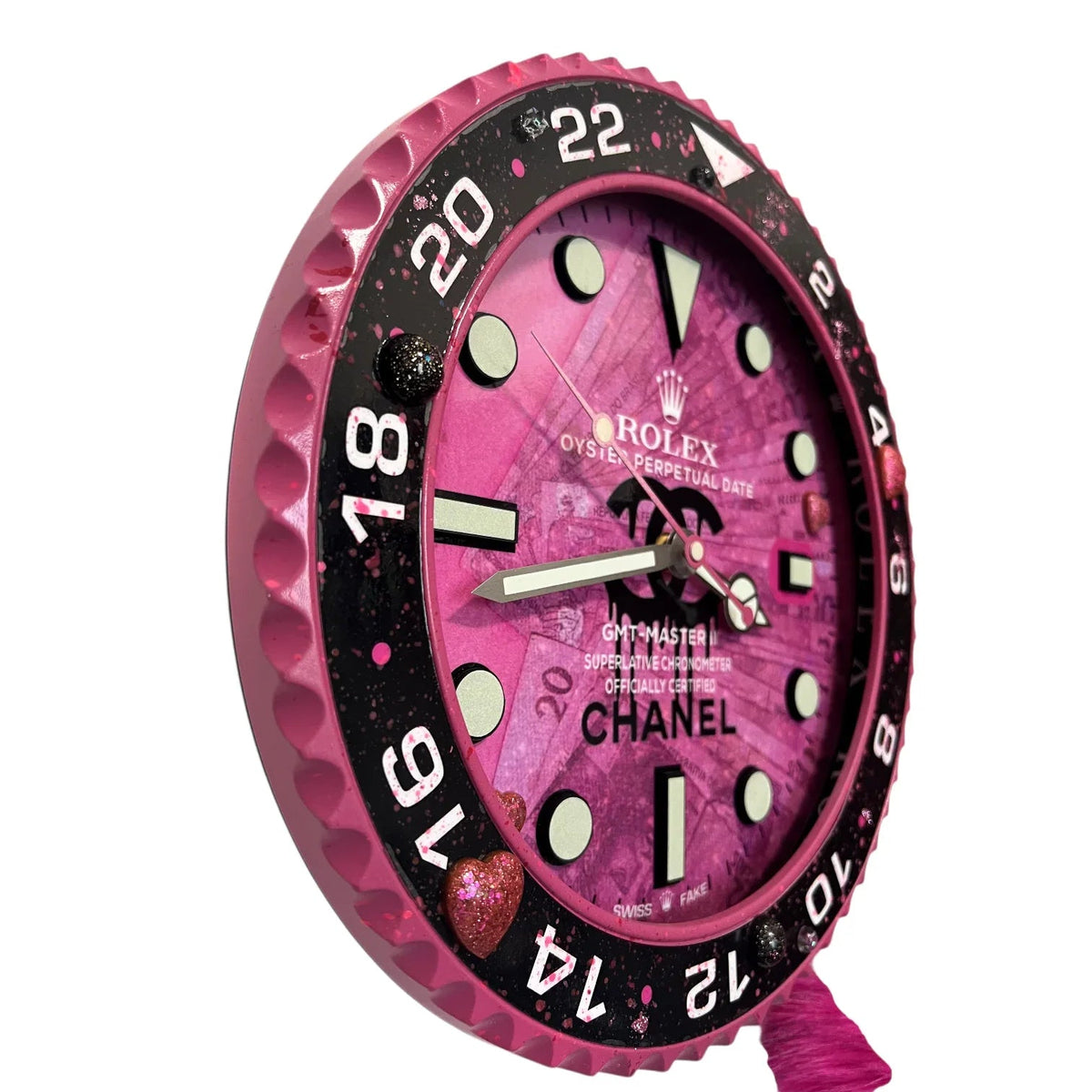 Orologio da Parete Custom – Pink Plush Edition | Moon24