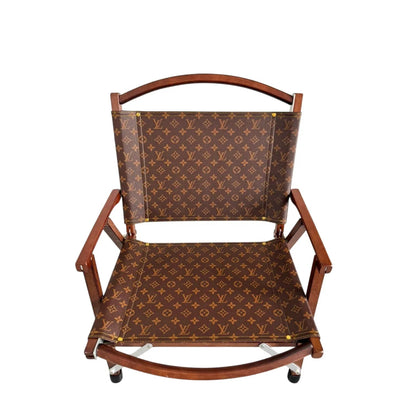 Poltrona Pieghevole Custom Luxury Ispirata a Louis Vuitton – Chocolate