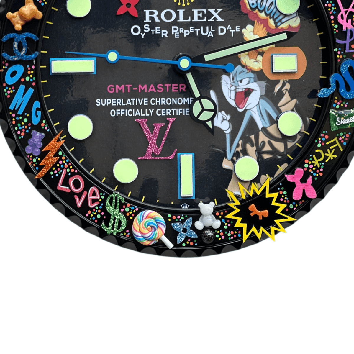Orologio da Parete Custom Pop Art – Black Rabbit Edition