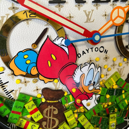 Orologio da Parete Custom Pop Art – Daytona McDuck Money Edition | Moon24