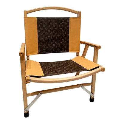 Poltrona Pieghevole Custom Luxury Ispirata a Louis Vuitton – Tabacco Mix