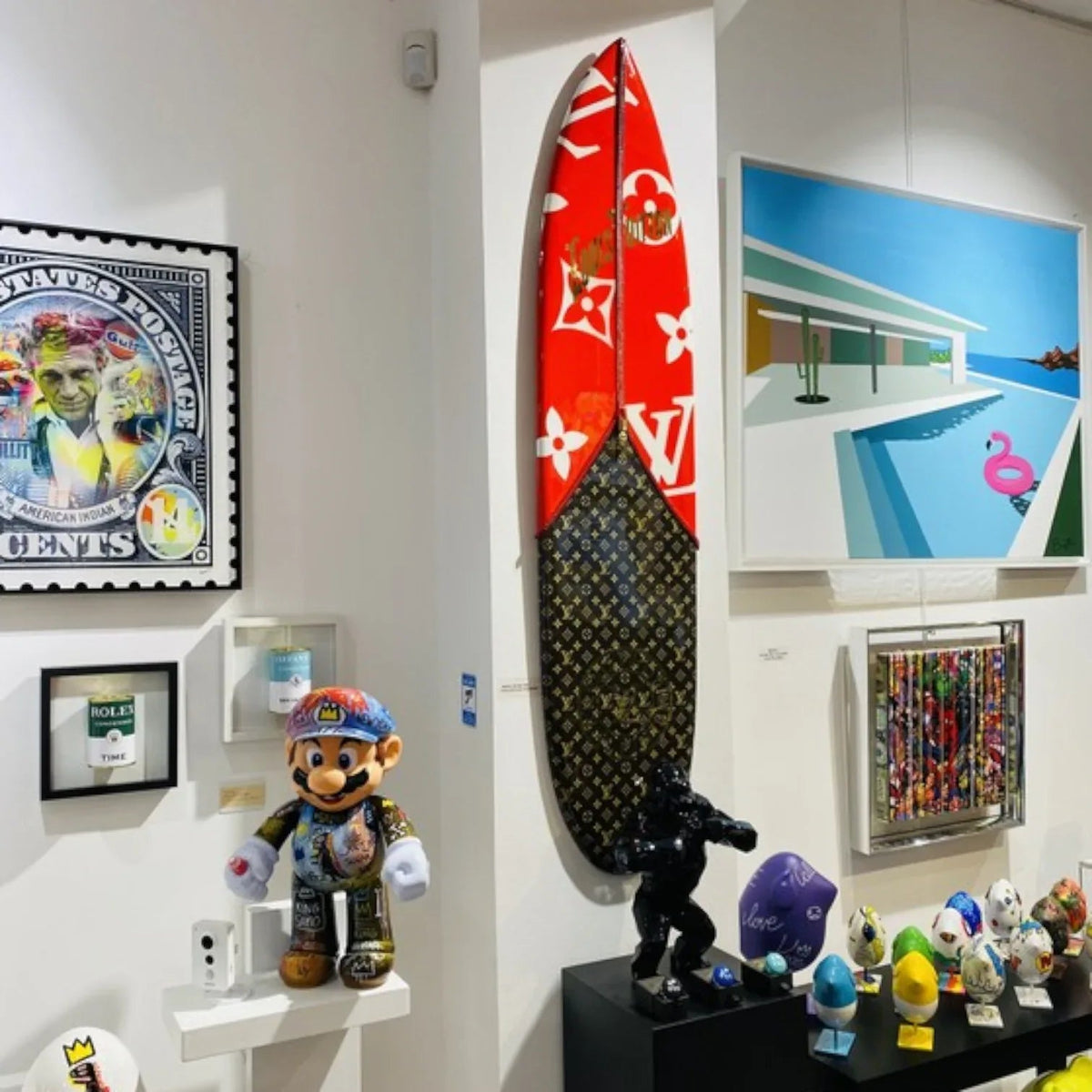 Tavola Surf Louis Vuitton Blk Pop Art – Scultura Arte Limitata | Ghost Art