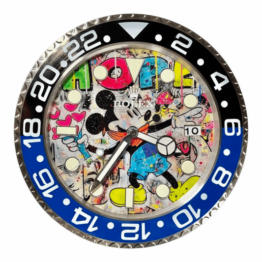 Orologio da Parete Custom Pop Art – Mickey Graffiti Gmt Edition