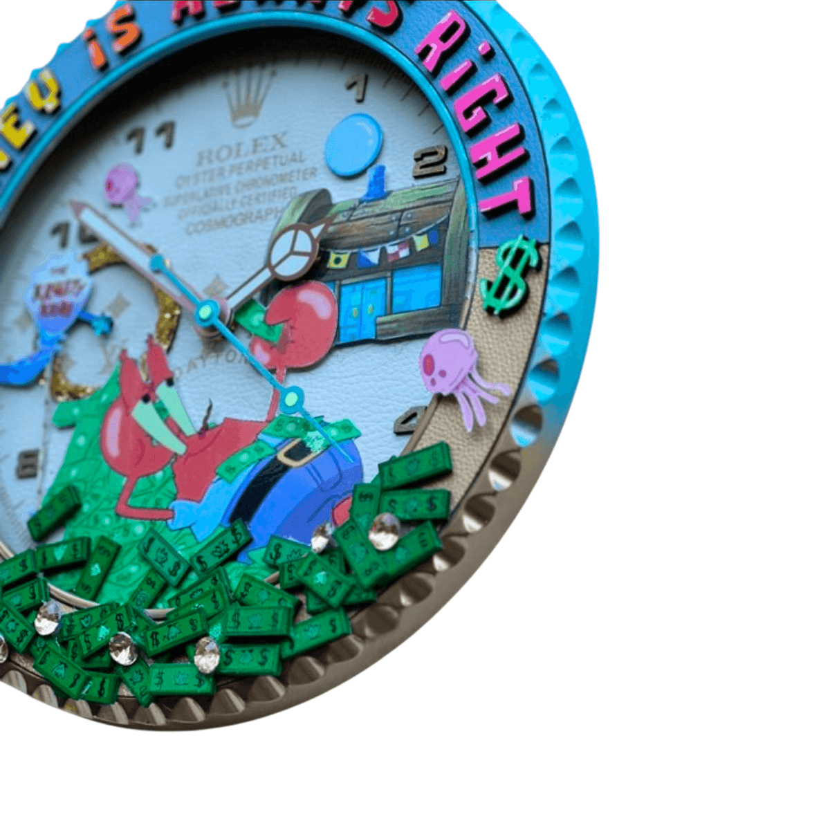 Orologio da Parete Custom Pop Art – Mr Krab Edition