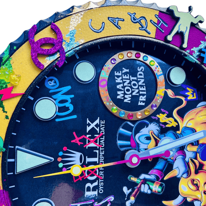 Orologio da Parete Custom Pop Art – Rich McDuck Edition