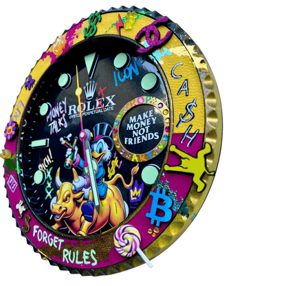 Orologio da Parete Custom Pop Art – Rich McDuck Edition