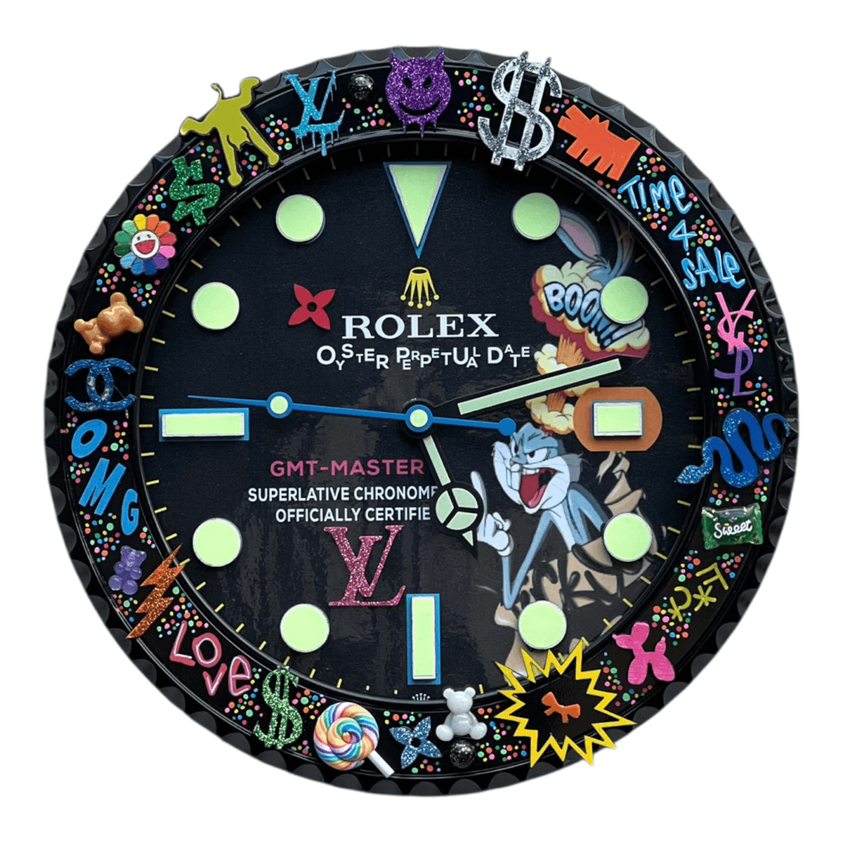 Orologio da Parete Custom Pop Art – Black Rabbit Edition