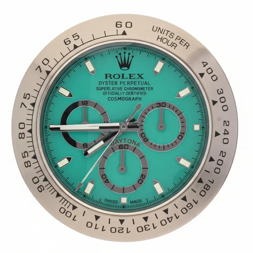 Orologio da Parete Daytona Tiffany 35cm Acciaio Inox Luxury - Moon24
