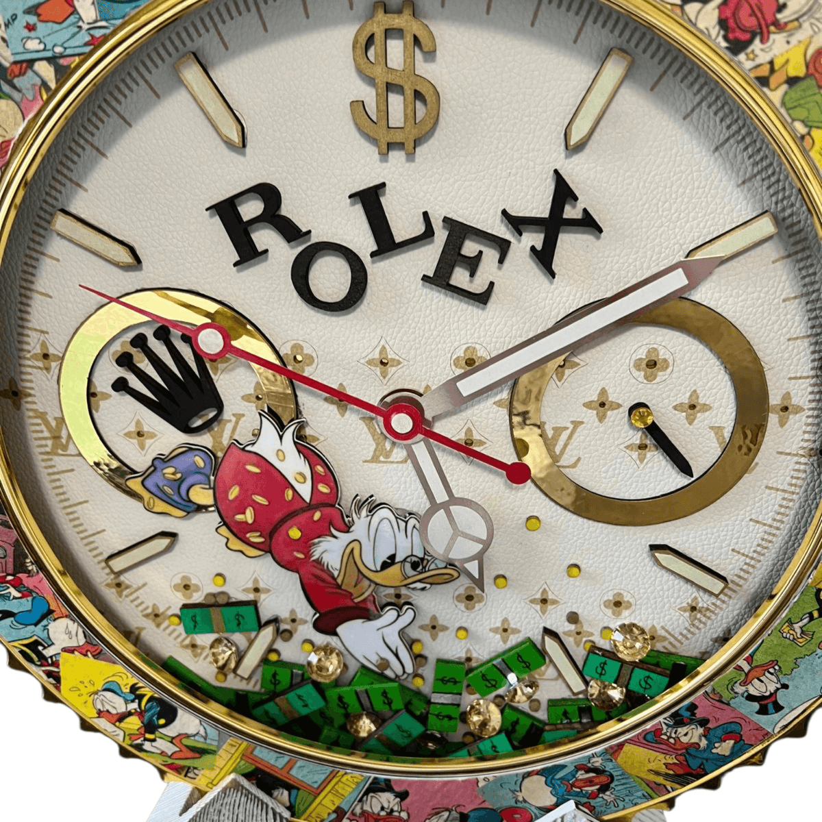 Orologio da Parete Custom Pop Art – McDuck Dollars Edition